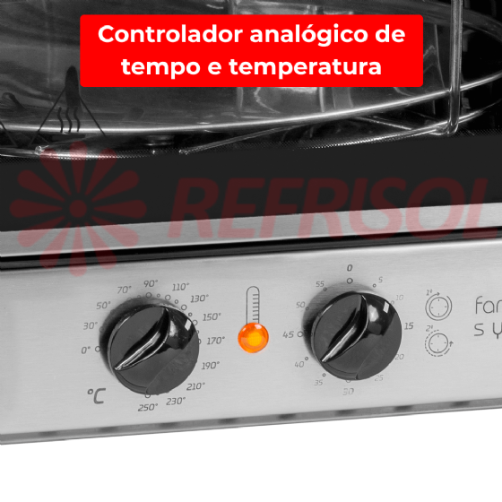 Forno Rotativo Elétrico Analógico 4 Assadeiras Inox FGE 4 220v Titã