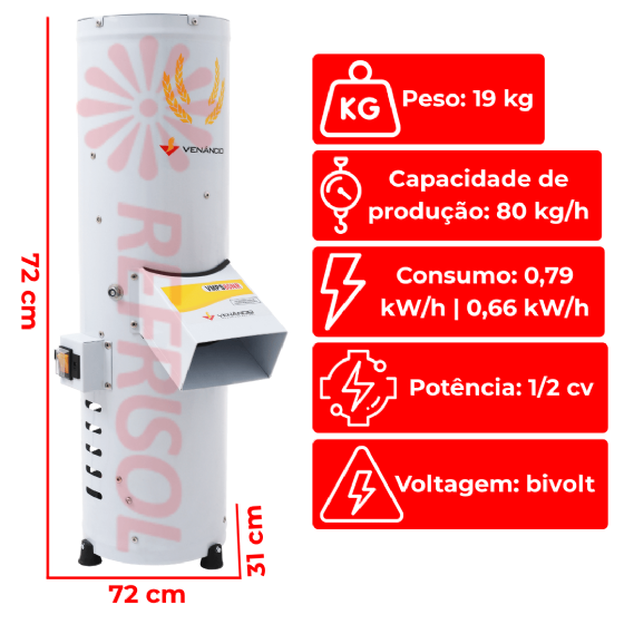 Moinho de Pão VMPS80 Bivolt Venâncio