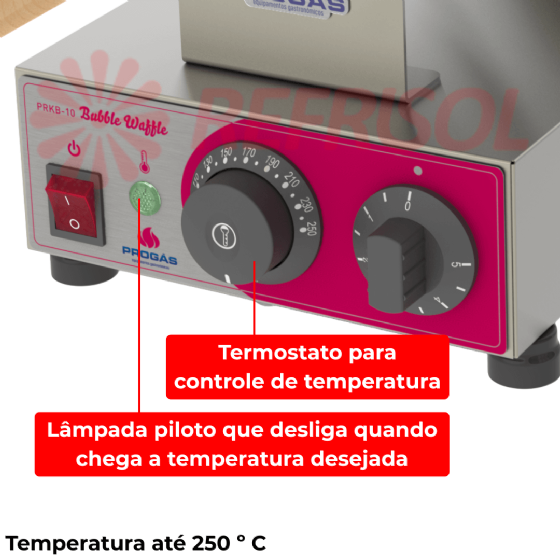 Máquina Industrial Bubble Waffle PRKB-10 220v Progás