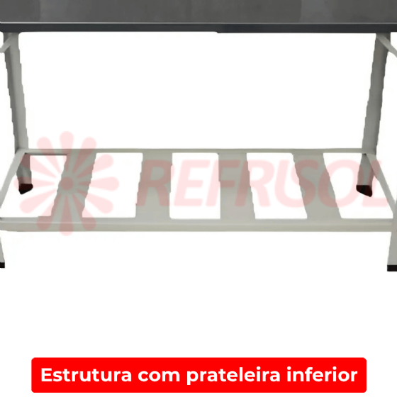 Mesa de Trabalho 190 x 80 Inox 430 Desmontável Metal Brey