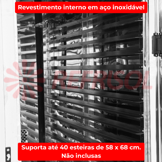 Armário de Controle de Fermentação Crescepão 40 Esteiras 220v Venâncio