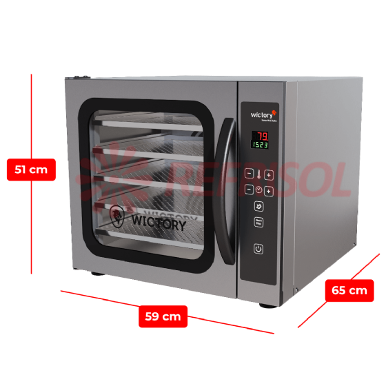 Forno Convector Digital Com Vapor 5 Esteiras WCV-535D 220v Wictory