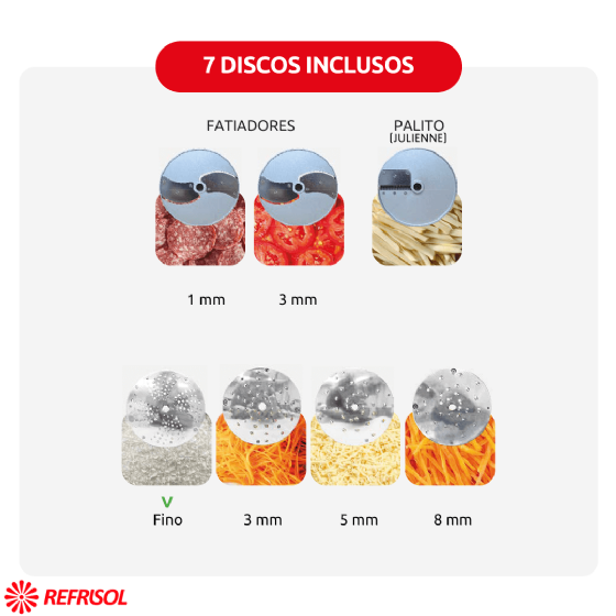 Multiprocessador de Alimentos 7 Discos PA-7 PRO Bivolt Skymsen
