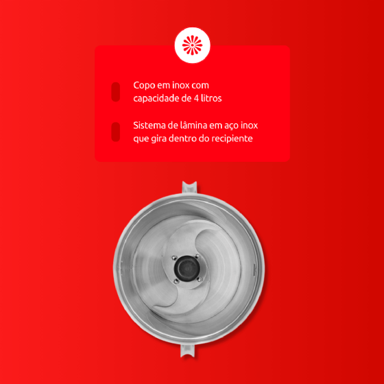 Cutter Processador de Alimentos 4 Litros SPL-200 Spolu