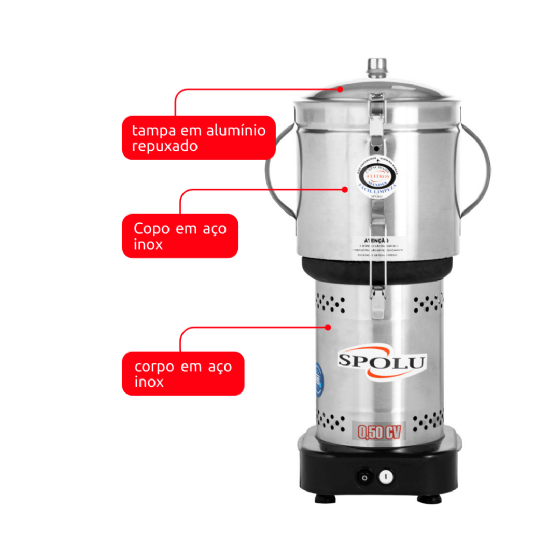 Cutter Processador de Alimentos 4 Litros SPL-200 Spolu