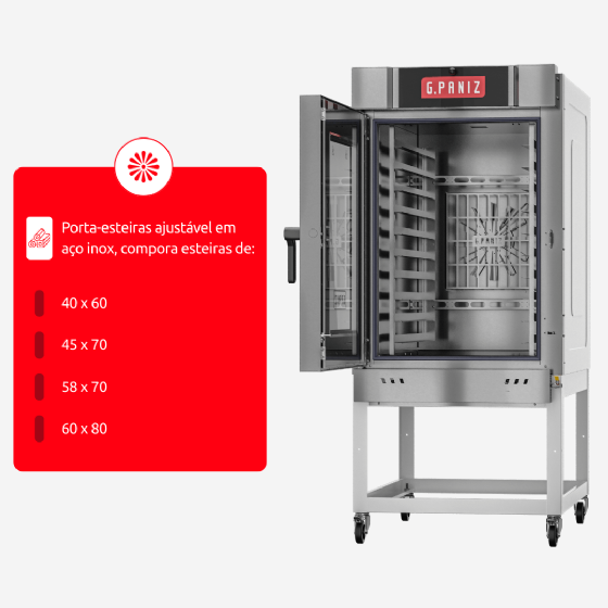 Forno Turbo 10 Esteiras a Gás FTG-3000 Epóxi G Paniz