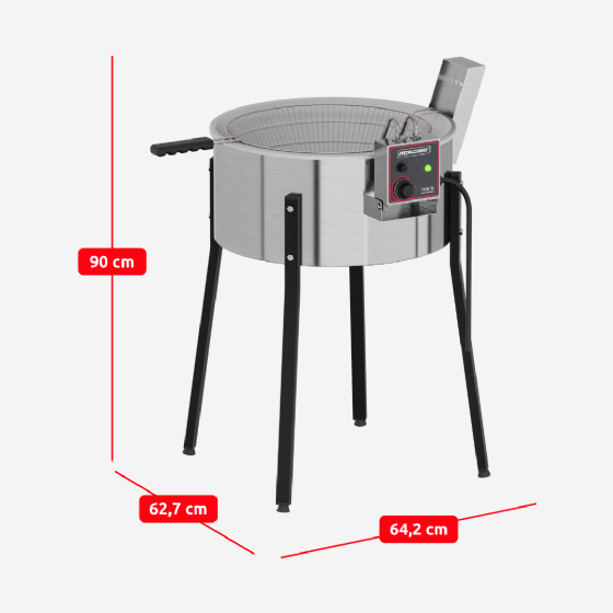 Fritadeira Tacho de Fritura Elétrico 15 Litros TFRE 15 Alumínio 220v Metalcubas