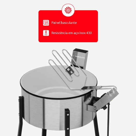 Fritadeira Tacho de Fritura Elétrico 15 Litros TFRE 15 Alumínio 220v Metalcubas