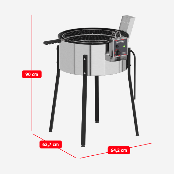 Fritadeira Tacho de Fritura Elétrico 15 Litros TFRE 15 Esmaltado 220v Metalcubas