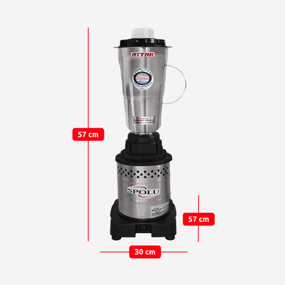 Liquidificador Industrial 1,75 Litros Alta Rotação Attak SPL 038 Spolu