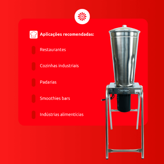 Liquidificador Industrial Basculante 25 Litros LI 25 Bivolt Croydon