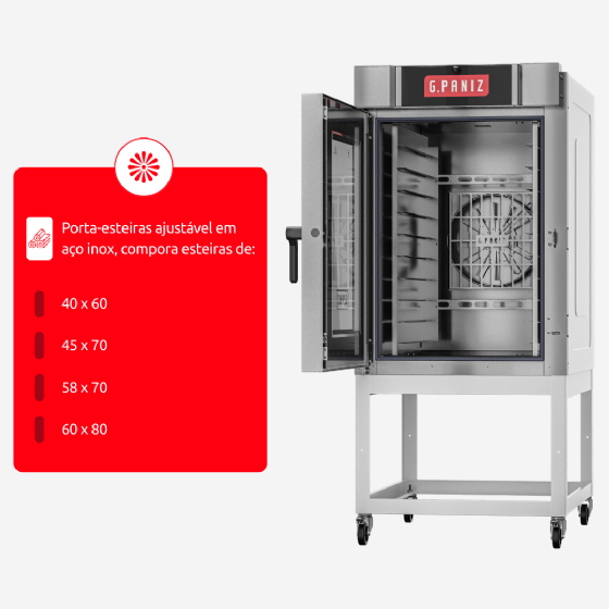 Forno Turbo 10 Esteiras Elétrico FTE-3000 Epóxi Trifásico 220v G Paniz