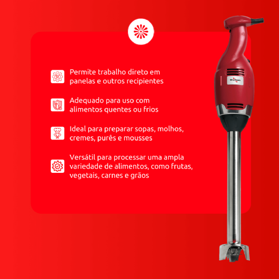 Mixer Profissional MX-400 com Haste Removível 110v Skymsen