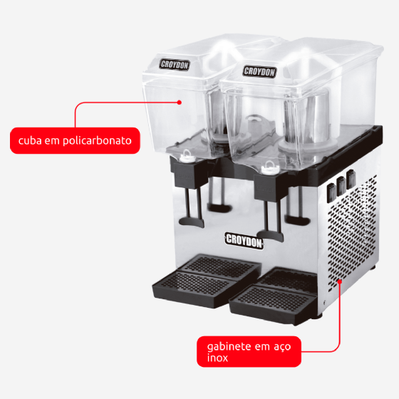 Refresqueira Slim 30 Litros Dupla Pá RSDP 220v Croydon