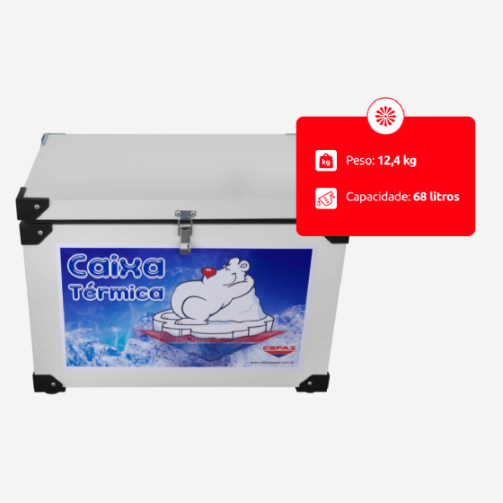 Caixa Térmica Cooler 68 Litros CTG-75 Cefaz