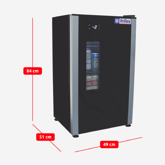 Refrigerador Expositor Vertical 100L Porta Sólida com Visor 220v Frilux