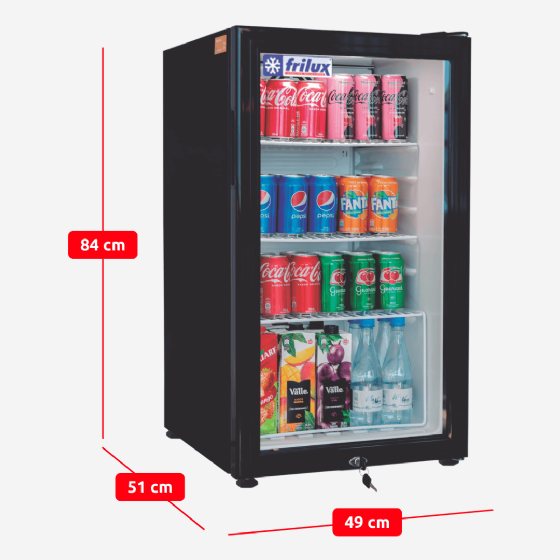 Refrigerador Expositor Vertical 110L Porta de Vidro 110v Frilux