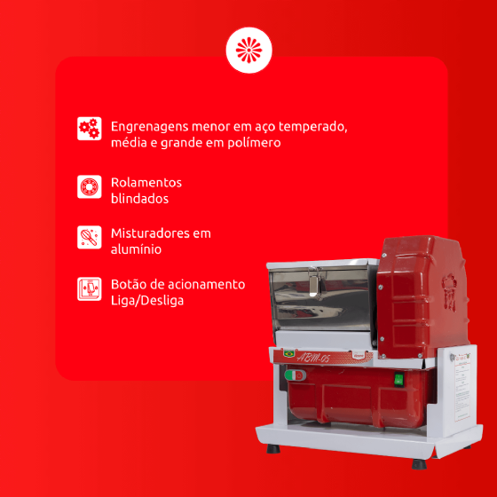 Amassadeira Semi Rápida Basculante 05 kg ABM 05 Bivolt Maná