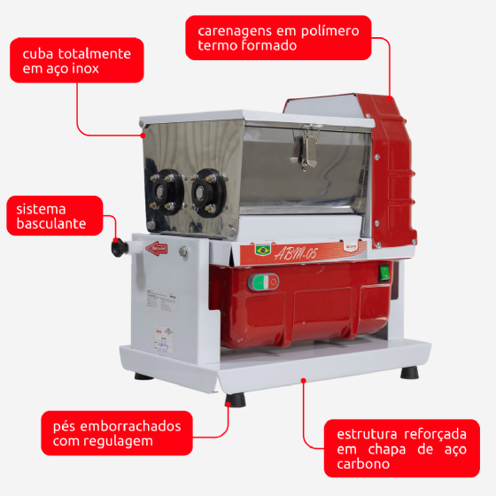Amassadeira Semi Rápida Basculante 05 kg ABM 05 Bivolt Maná