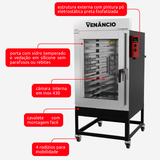 Forno Turbo Twister 10 Esteiras Elétrico FVT 10E 220v Trifásico Venâncio