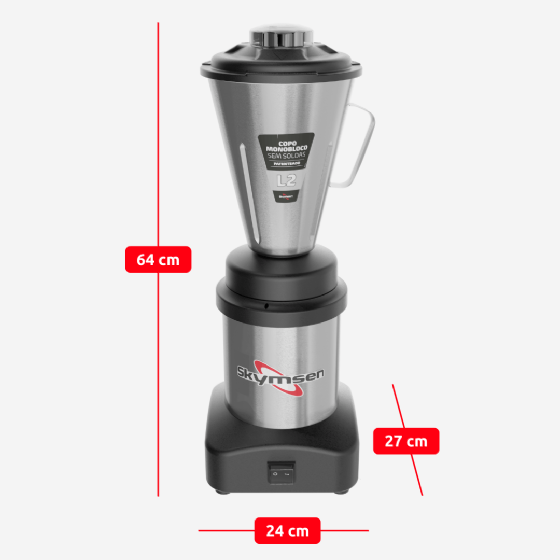Liquidificador Comercial 02 Litros L2 Baixa Rotação Bivolt Skymsen