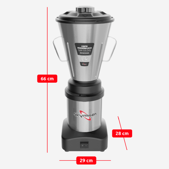 Liquidificador Comercial 04 Litros L4 Baixa Rotação Bivolt Skymsen