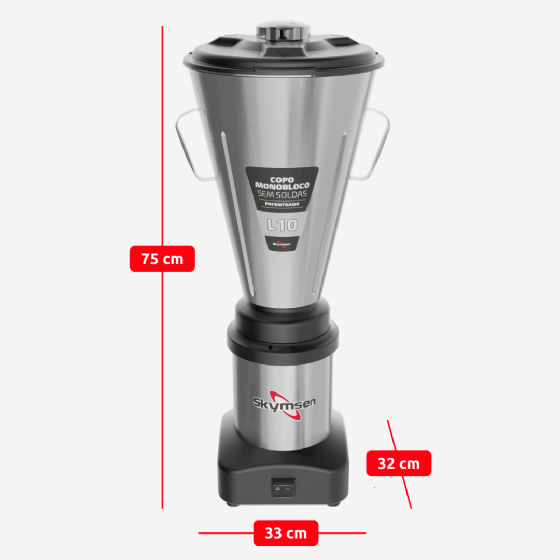 Liquidificador Comercial 10 Litros L10 Baixa Rotação Bivolt Skymsen