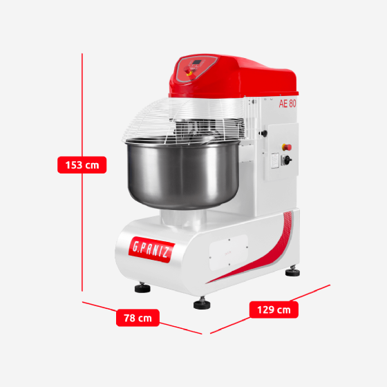 Amassadeira Espiral 80 kg AE 80 G2 2 Velocidades Epóxi 380v Trifásica G Paniz