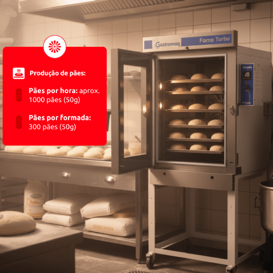 Forno Turbo 10 Esteiras à Gás FTG 10 Gastromaq