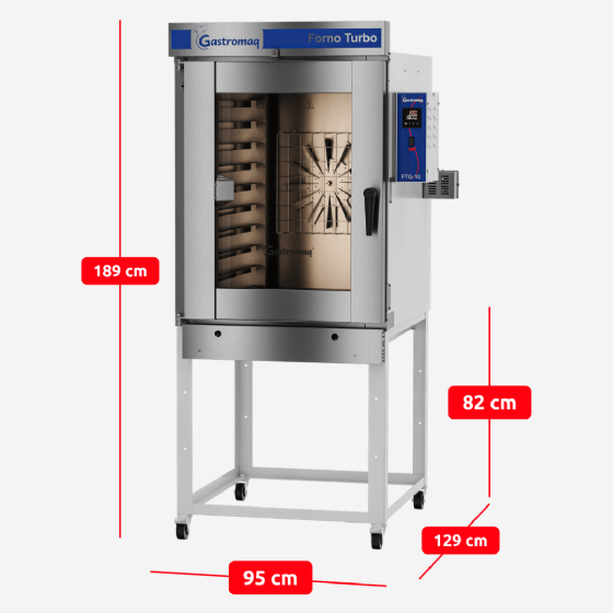 Forno Turbo 10 Esteiras à Gás FTG 10 Gastromaq