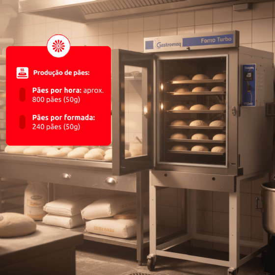 Forno Turbo 8 Esteiras à Gás FTG 8 Gastromaq