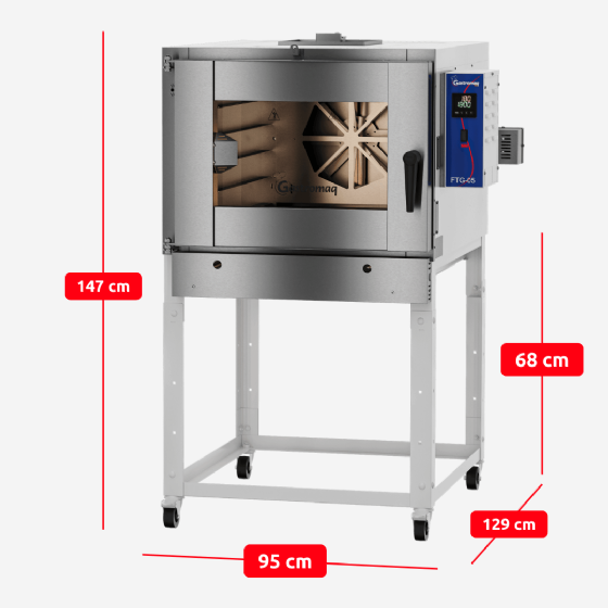 Forno Turbo 5 Esteiras à Gás FTG 5 Gastromaq