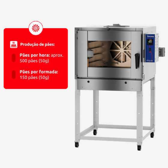 Forno Turbo 5 Esteiras à Gás FTG 5 Gastromaq