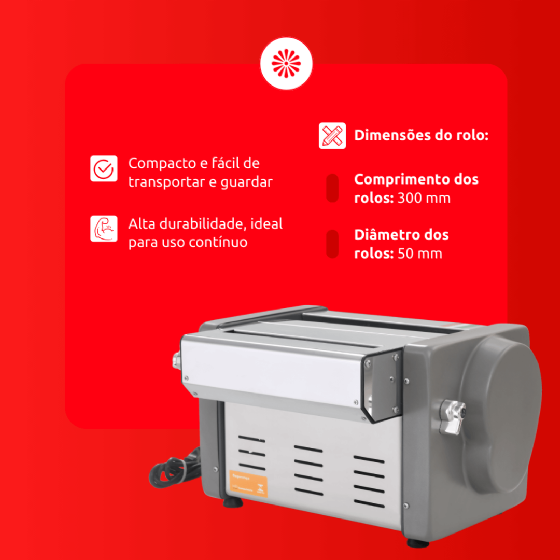 Cilindro Laminador Prática Line com Talharim Bivolt Hidro