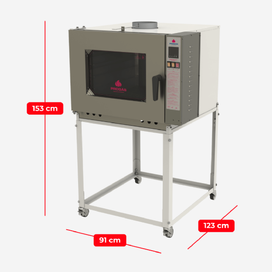 Forno Turbo 5 Esteiras à Gás PRP 5000 Progás