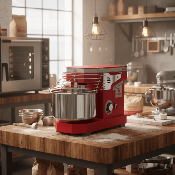 Amassadeira Espiral 05 kg AES-05 10 Velocidades Vermelha Bivolt Braesi