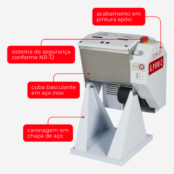 Amassadeira Semi Rápida Basculante 15 kg Am 15 Bivolt G Paniz