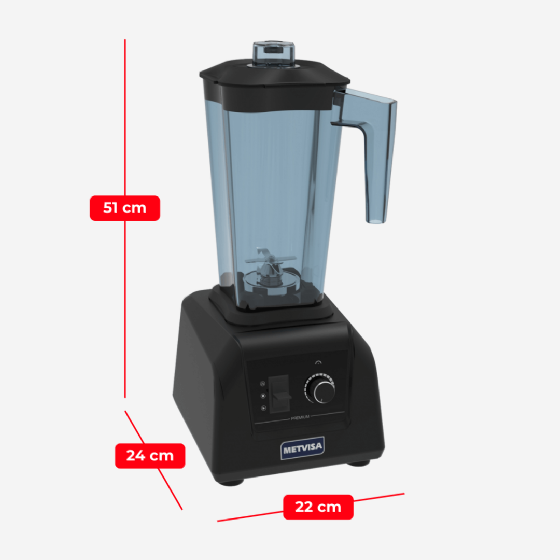 Liquidificador Industrial 02 Litros Blender Alta Rotação BLA2,8 220v Metvisa