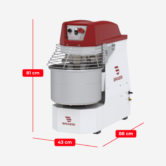 Amassadeira Espiral 2 Velocidades 15 kg AES 15/1 G3 220v Braesi