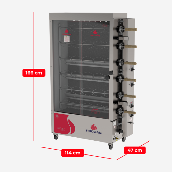 Forno Tubular Rotativo PR-634TR Style Bivolt Progás