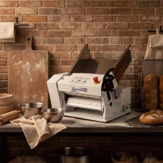 Cilindro Laminador CLI 390 Bandeja Inox de Bancada Bivolt Gastromaq