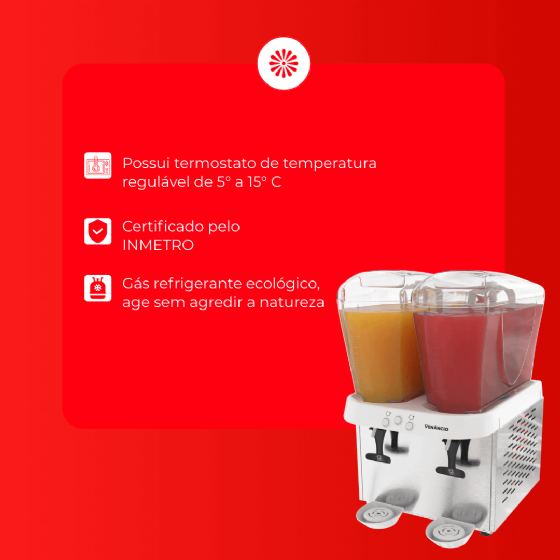 Refresqueira 32 Litros 2 Cubas RV216 220v Venâncio