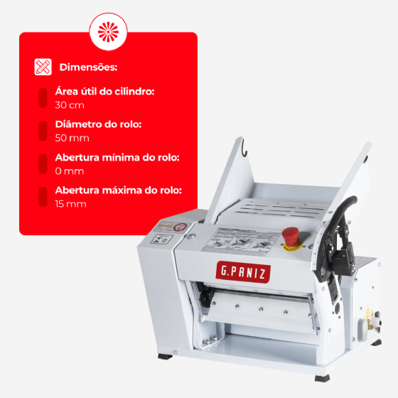 Cilindro Laminador CLE 300 Mini Bancada Bivolt G Paniz