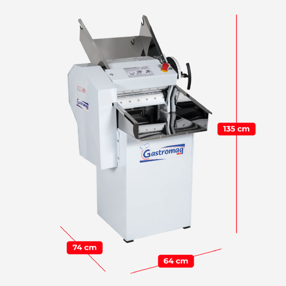 Cilindro Laminador CLPI 390 Pedestal Bandeja Inox Bivolt Gastromaq