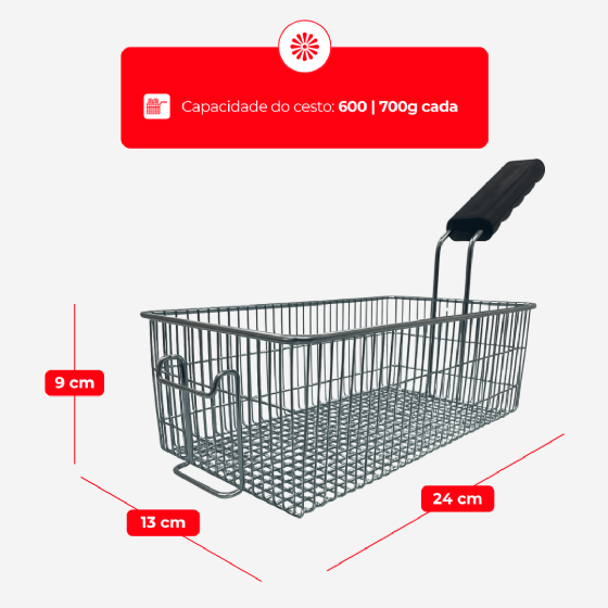 Fritadeira Elétrica Zona Fria de Óleo 15 Litros 8000 W FOE 15 P 220v Metalcubas