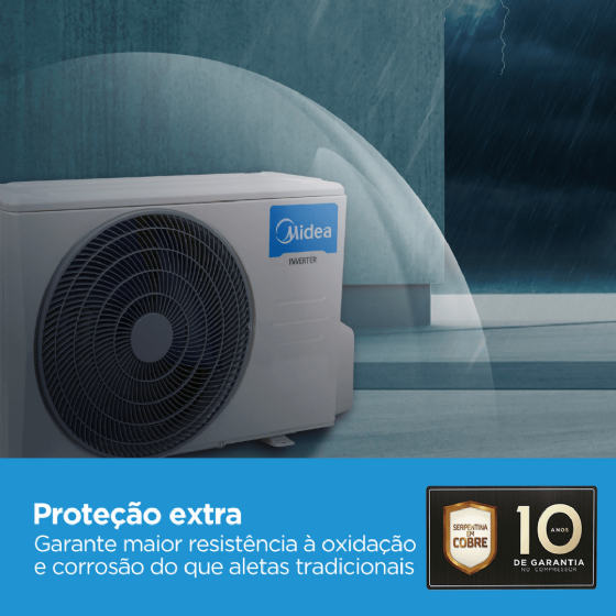Ar-Condicionado Split Hi-Wall Inverter 12.000 BTU XtremeSave Quente e Frio 220v Midea 42AGVQI12M5