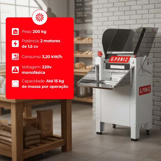 Cilindro Sovador CS 500 Bandeja Inox 220v Monofásico G Paniz