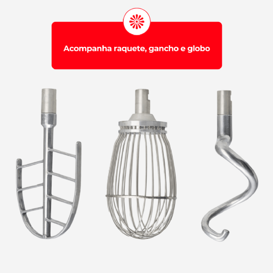 Batedeira Planetária 18 Litros 4 Velocidades BP 18 220v G Paniz