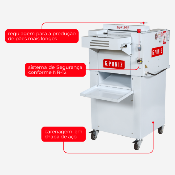Modeladora de Pão MPS 350 Epóxi 220v G Paniz