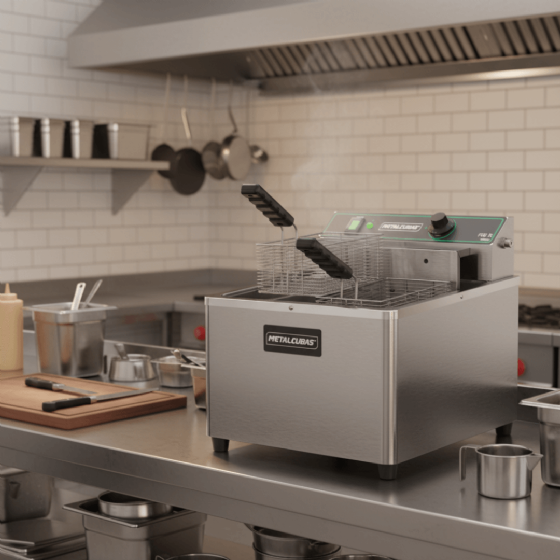 Fritadeira Elétrica Zona Fria de Óleo 15 Litros 8000W FOE 15 M 220v Metalcubas